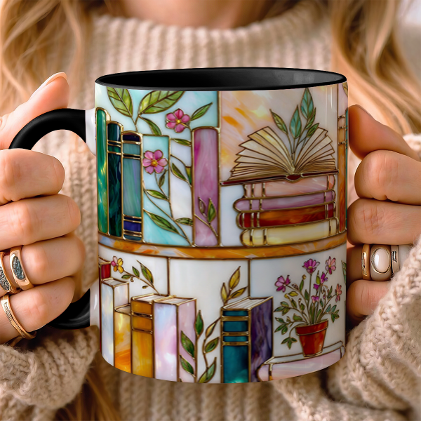 Just A Girl Who Loves Books - Personalized Accent Mug - Gift For Her HH01 Just A Girl Who Loves Books - Personalized Accent Mug - Gift For Her HH01