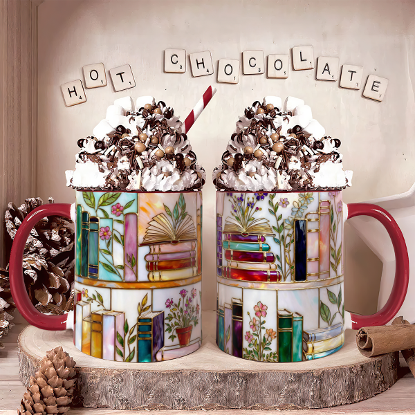 Just A Girl Who Loves Books - Personalized Accent Mug - Gift For Her HH01 Just A Girl Who Loves Books - Personalized Accent Mug - Gift For Her HH01