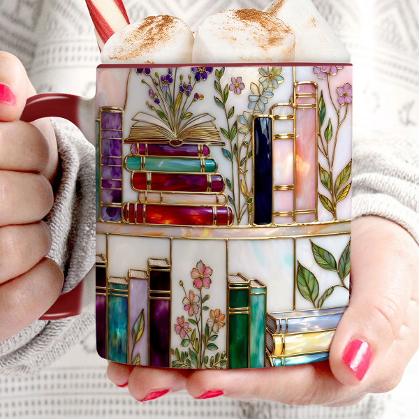 Just A Girl Who Loves Books - Personalized Accent Mug - Gift For Her HH01 Just A Girl Who Loves Books - Personalized Accent Mug - Gift For Her HH01