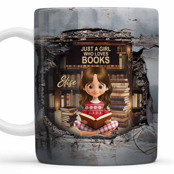 Just A Girl Who Loves Books And Reading - Personalized Custom Coffee Mug - BLV060_MG Just A Girl Who Loves Books And Reading - Personalized Custom Coffee Mug - BLV060_MG
