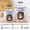 Just A Girl Who Loves Books Flower Garden - Personalized White Edge-to-Edge Mug Just A Girl Who Loves Books Flower Garden - Personalized White Edge-to-Edge Mug