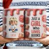 Just A Girl Who Loves Books, Hearts and Books Design - Personalized Custom Coffee Mug - READ001_MG Just A Girl Who Loves Books, Hearts and Books Design - Personalized Custom Coffee Mug - READ001_MG