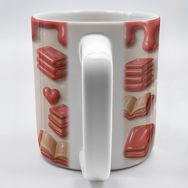 Just A Girl Who Loves Books, Hearts and Books Design - Personalized Custom Coffee Mug - READ001_MG Just A Girl Who Loves Books, Hearts and Books Design - Personalized Custom Coffee Mug - READ001_MG