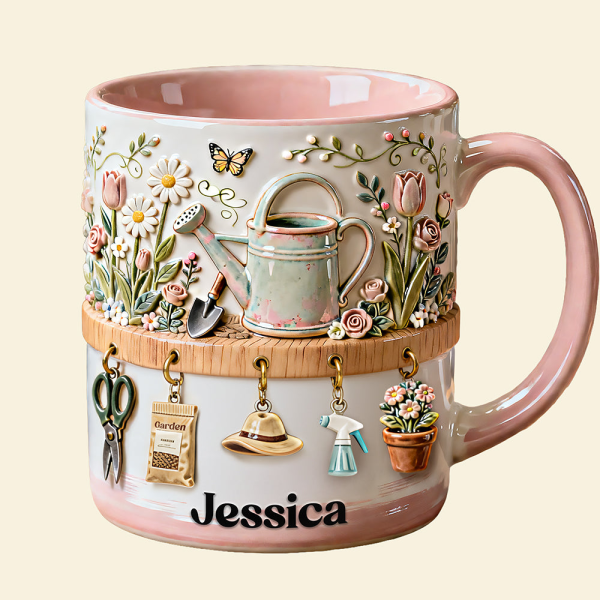 Just A Girl Who Loves Gardening - Personalized Accent Mug - Gifts For Garden Lovers HH01 Just A Girl Who Loves Gardening - Personalized Accent Mug - Gifts For Garden Lovers HH01