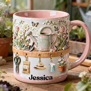 Just A Girl Who Loves Gardening - Personalized Accent Mug - Gifts For Garden Lovers HH01
