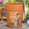 Just A Girl Who Loves Gardening And Dogs - Personalized Plant Pot Ceramic Mug Just A Girl Who Loves Gardening And Dogs - Personalized Plant Pot Ceramic Mug