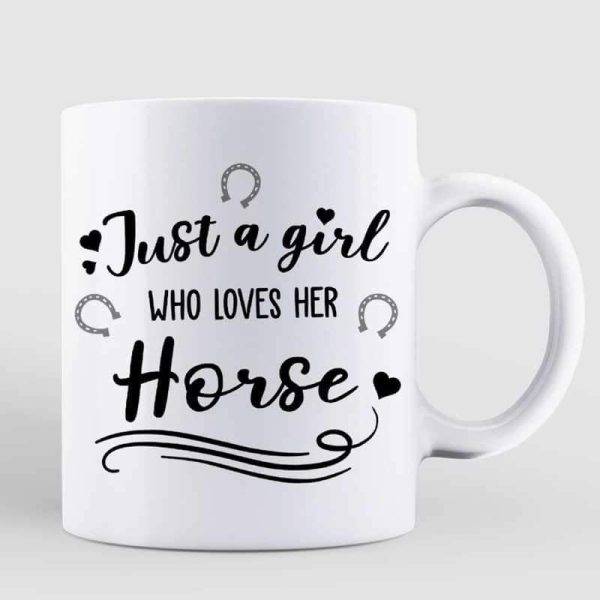 Just A Girl Who Loves Her Horse Personalized Coffee Mug