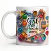 Just A Girl Who Loves Painting With Paints And Brushes - Personalized Custom Coffee Mug - HOB010_MG Just A Girl Who Loves Painting With Paints And Brushes - Personalized Custom Coffee Mug - HOB010_MG