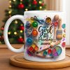 Just A Girl Who Loves Painting With Paints And Brushes - Personalized Custom Coffee Mug - HOB010_MG Just A Girl Who Loves Painting With Paints And Brushes - Personalized Custom Coffee Mug - HOB010_MG