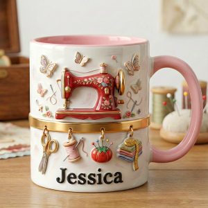 Just Love Sewing - Personalized Accent Mug HH01