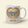 Just Me & You With An Ocean View Personalized Beach Couple Mug, Gift For Couple