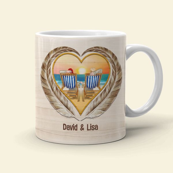 Just Me & You With An Ocean View Personalized Beach Couple Mug, Gift For Couple