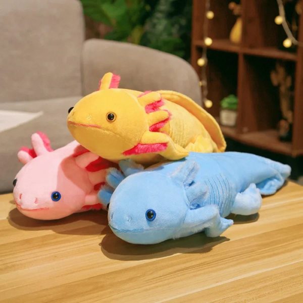 Kawaii Colorful Newt Plush Toy - Cute Axolotl Long Pillow Cushion Kawaii Colorful Newt Plush Toy - Cute Axolotl Long Pillow Cushion