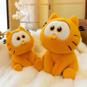 Kawaii Garfield Plush Doll - Cute Sitting Action Figure for All Ages