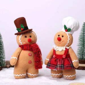 Kawaii Gingerbread Plush Toy - Adorable Christmas Ornament for All!