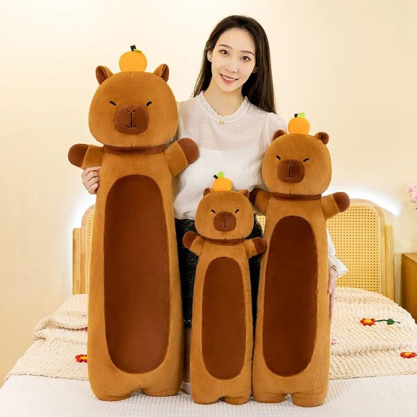 Kawaii Long Cat Plush Doll - Soft Stuffed Animal Pillow for Home Decor