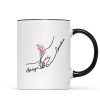 Kids Holding Grandma Mom Hand Birth Month Flowers Personalized Mug