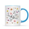 Kids Holding Mom Grandma Hand Birth Month Flowers Background Personalized Mug