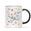 Kids Holding Mom Grandma Hand Birth Month Flowers Background Personalized Mug