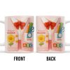 Kindergarten Teacher, Flower, Pencil, Scissors, Shirt with Tie - Personalized Custom Coffee Mug - TEACH004_MG