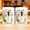 Lab Scientist, Lab Coat and Test Tubes - Personalized Custom Coffee Mug - DOC003_MG