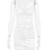 Lace Trim Satin Slip Mini Dress With Corset Lace Trim Satin Slip Mini Dress With Corset