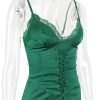 Lace Trim Satin Slip Mini Dress With Corset Lace Trim Satin Slip Mini Dress With Corset