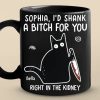 Laughter Here, Together Always - Friend Personalized Custom Black Mug - Christmas Gift For Best Friends, Sisters, Family Members, Coworkers