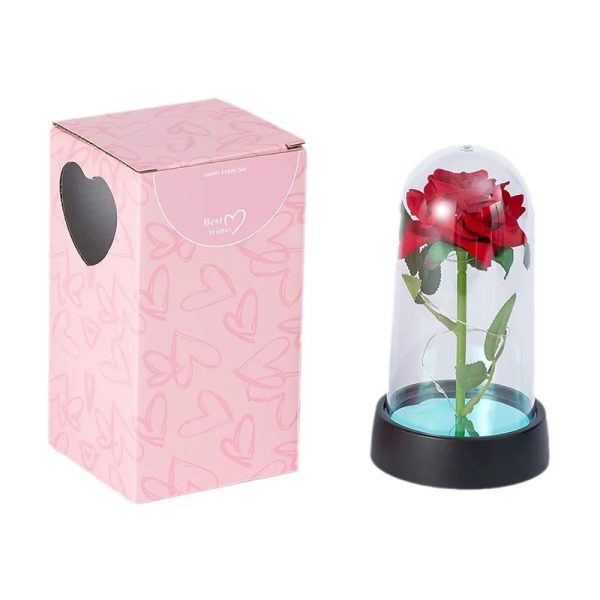 LED Eternal Rose in Glass Dome – Romantic Gift for Home LED Eternal Rose in Glass Dome – Romantic Gift for Home