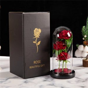 LED Galaxy Rose Night Light Artificial Flower Decor