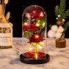 LED Galaxy Three Rose Glass Dome Ornament LED Galaxy Three Rose Glass Dome Ornament