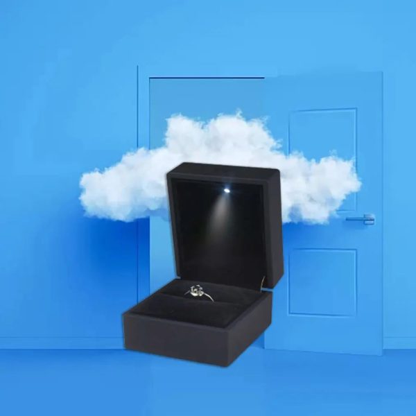LED Light Ring Box Luxury Jewelry Case for Proposal LED Light Ring Box Luxury Jewelry Case for Proposal