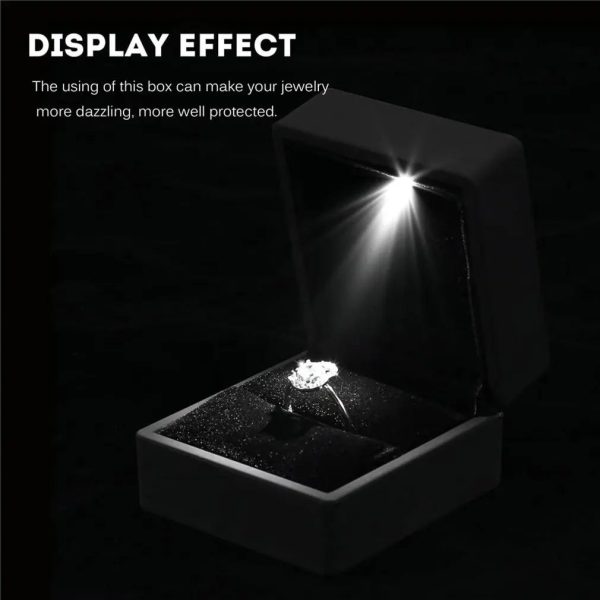 LED Light Ring Box Luxury Jewelry Case for Proposal LED Light Ring Box Luxury Jewelry Case for Proposal