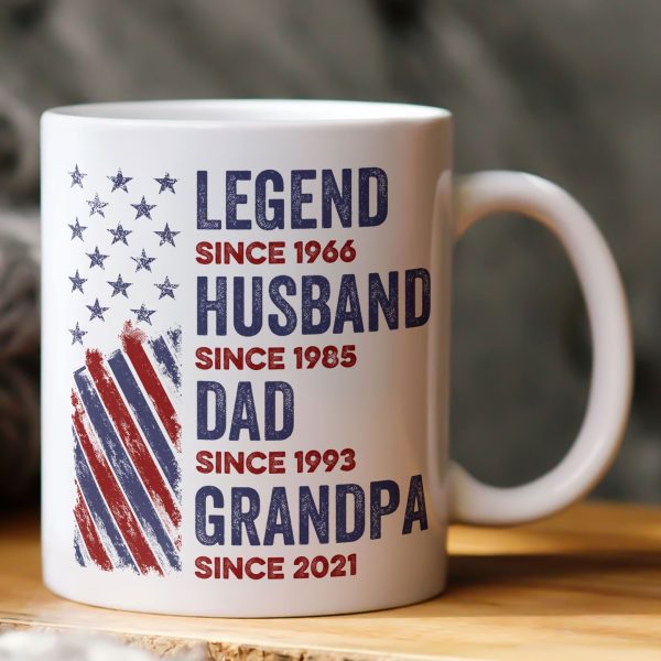 Legend, Husband, Dad And Grandpa - Personalized Mug Legend, Husband, Dad And Grandpa - Personalized Mug