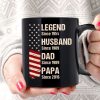 Legend Husband Dad Grandpa Est. Nation Flag Personalized Mug