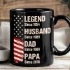 Legend Husband Dad Grandpa Est. Nation Flag Personalized Mug