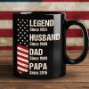 Legend Husband Dad Grandpa Est. Nation Flag Personalized Mug