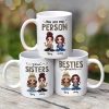 Leopard Besties Forever Doll Birthday Gift, Best Friend Day Gift For Best Friends Personalized Mug