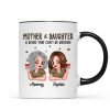 Leopard Pattern Mother Daughter Bond That Can't Be Broken Personalized Mug, Gift For Daughter