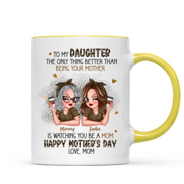 Leopard Pattern To My Daughter From Mom Happy Mother's Day Personalized Mug, Gift For Daughter