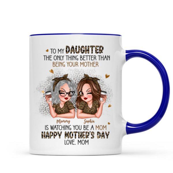 Leopard Pattern To My Daughter From Mom Happy Mother's Day Personalized Mug, Gift For Daughter