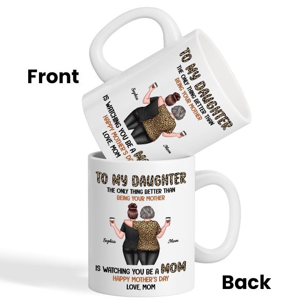 Leopard To My Daughter From Mom Happy Mother's Day Personalized Mug, Gift For Daughter