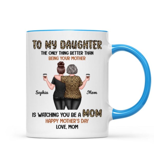Leopard To My Daughter From Mom Happy Mother's Day Personalized Mug, Gift For Daughter