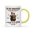 Leopard To My Daughter From Mom Happy Mother's Day Personalized Mug, Gift For Daughter