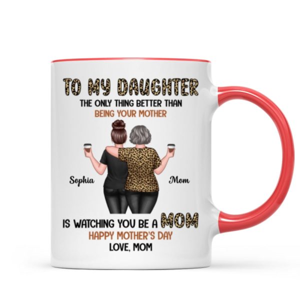 Leopard To My Daughter From Mom Happy Mother's Day Personalized Mug, Gift For Daughter