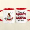 Let's Be Naughty And Safe Santa The Trip, Couple Gift, Personalized Mug, Funny Couple Coffee Mug, Christmas Gift
