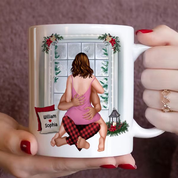Let's Be Naughty And Save Santa The Trip, Personalized Coffee Mug, Naughty Christmas Gift For Lover
