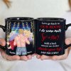 Let's Go Back To Our Room & Do Some Math, Personalized Couple Black Mug