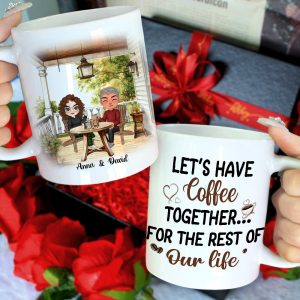 Let's Have Coffee Together For The Rest Of Our Life, Personalized Coffee Mug, Anniversary Couple Gift