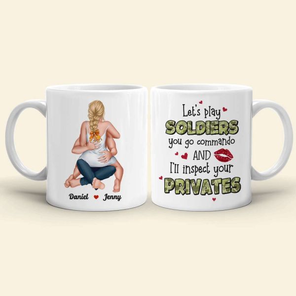 Let's Play Soldiers, Couple Gift, Personalized Mug, Funny Couple Coffee Mug 03QHHN190823HH 021123